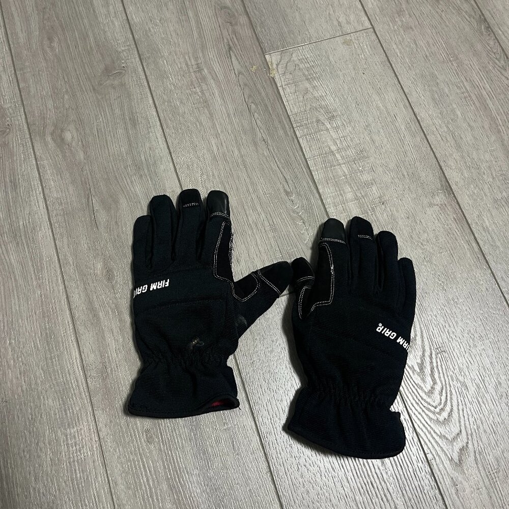 Firm Grip Black Winter Ski / Snowboard Gloves Size Large